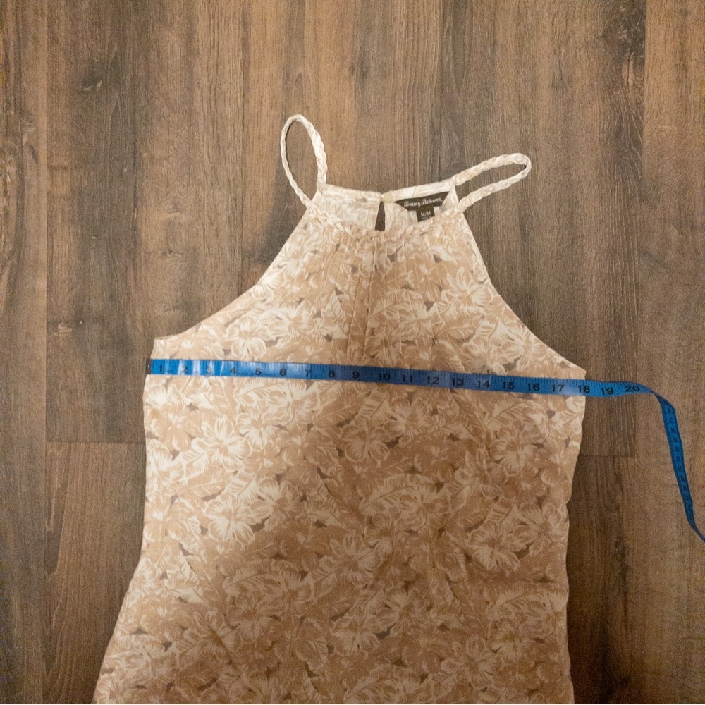 Tommy Bahama Beige Floral Halter Neck Mini Dress - Picture 13 of 15